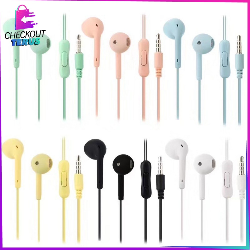 CT C394 Headset Macaron Matte Color U19 Hifi Earphone Macaron Extra Bass Hansfree Streo U19 Warna Warni Headset Lucu