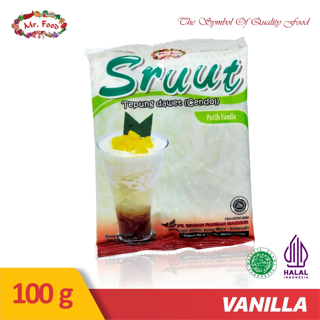 

Tepung Dawet Sruut Mr. Food Putih / Vanila 100gr