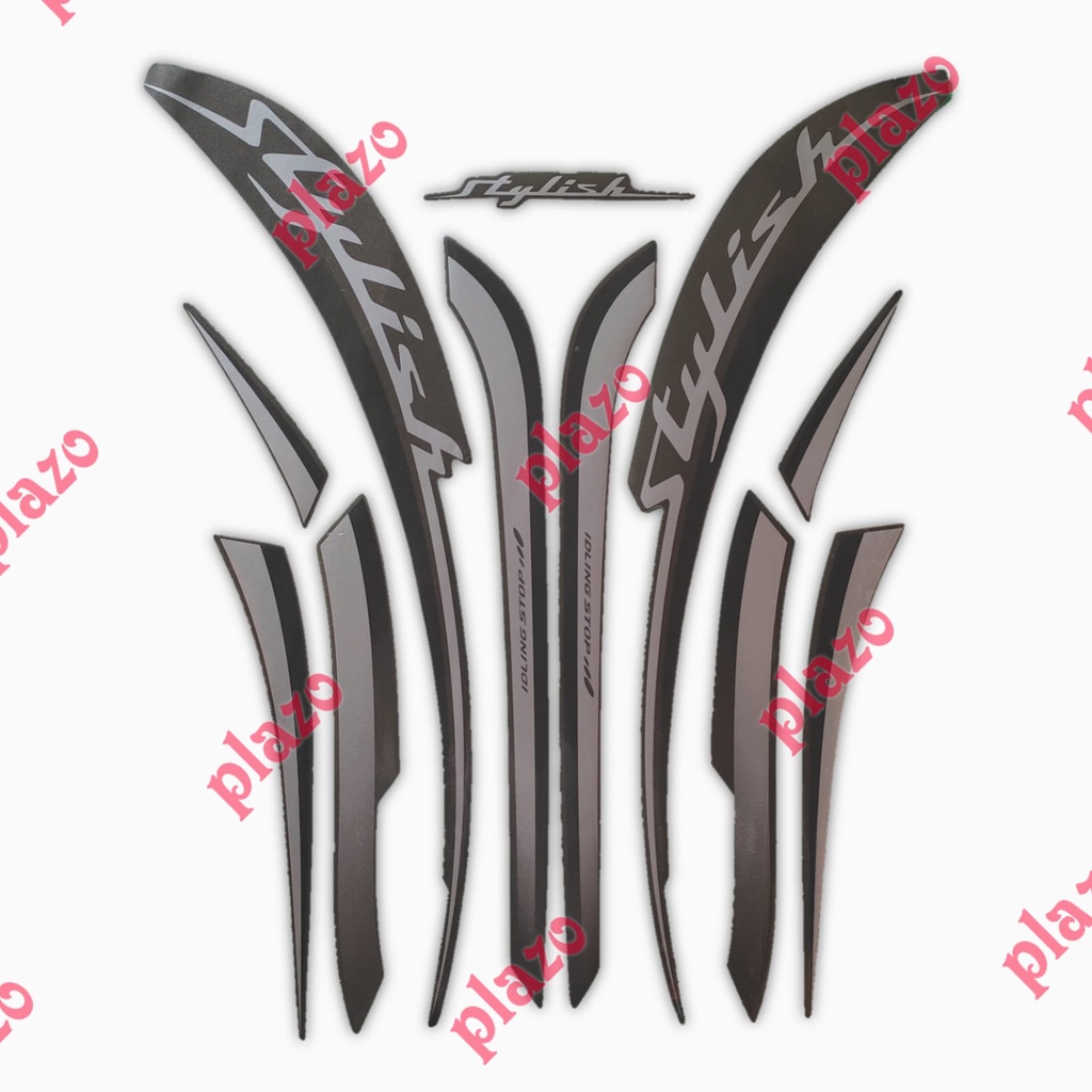 stiker motor lis honda scoopy stylish 2019 mattebrown