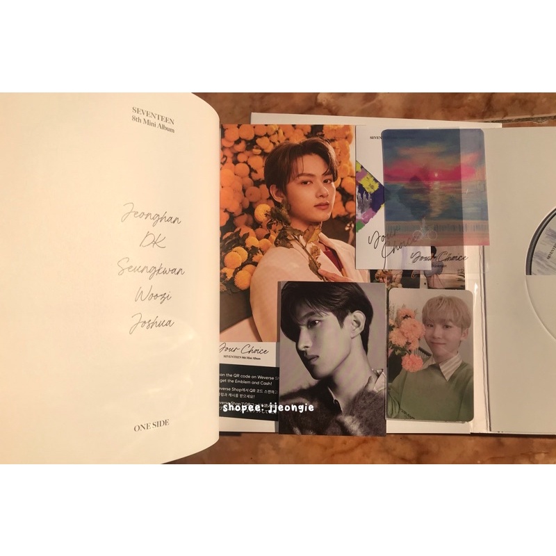UNSEALED ALBUM SEVENTEEN YOUR CHOICE ONE SIDE VER VOCAL PERFORMANCE TEAM JUN DK SEUNGKWAN DINO