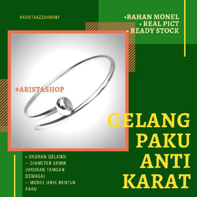 Gelang Kesehatan / Gelang Paku size Dewasa Anti Demam / gelangkesehatan / gelangpaku /bisa cod     .