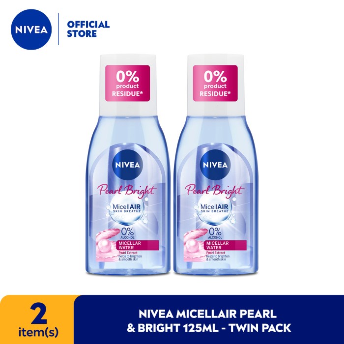 NIVEA MICELLAIR PEARL & BRIGHT 125ML - TWIN PACK