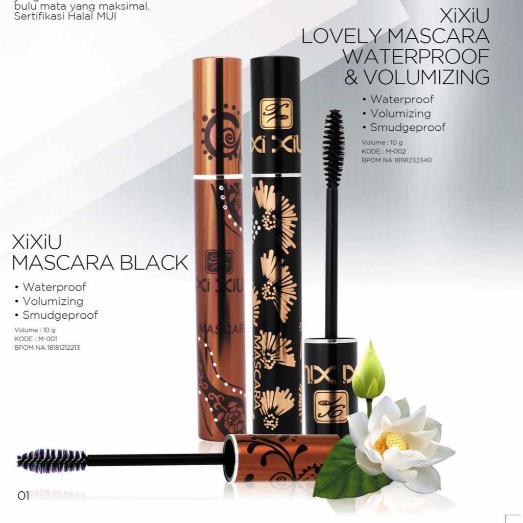 Xi Xiu Mascara Waterproof &amp; Volumizing | Koleksi Maskara XI XIU BLACK - LOVELY - DIVINE