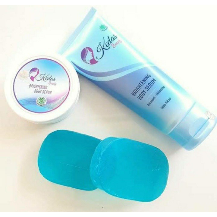 Paket Pemutih Badan Dan Wajah Kedas Beauty Brightening Body Serum Sabun Shopee Indonesia