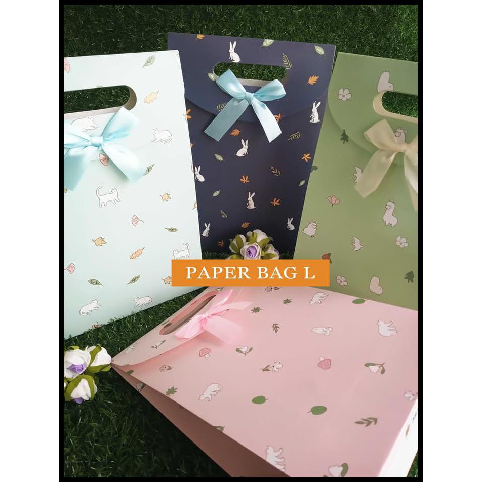 

EX26 PAPER BAG MOTIF / GOODY BAG / TAS ULANG TAHUN - UKURAN L SIMPLE SERIES 838W