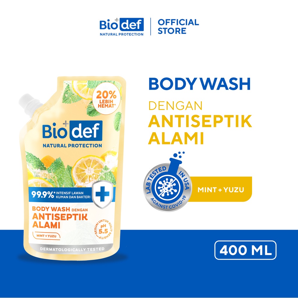 BIODEF NATURAL PROTECTION BODY WASH REFILL 400ML