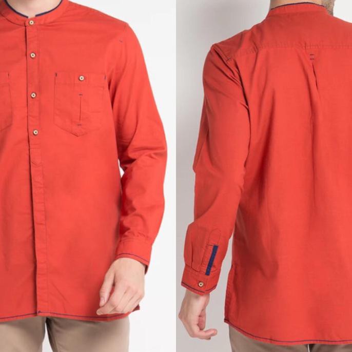 Baju Koko Lois Original-Maroon