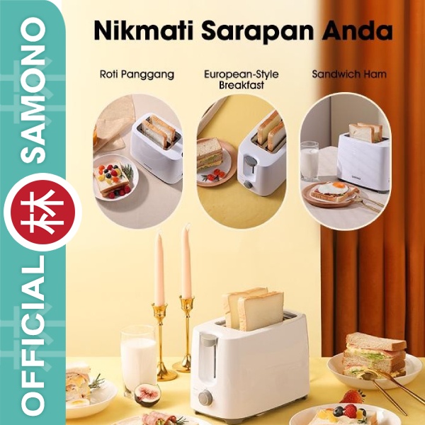 Samono SW-TW750 Sandwich Pop Up Bread Toaster Pemanggang Roti