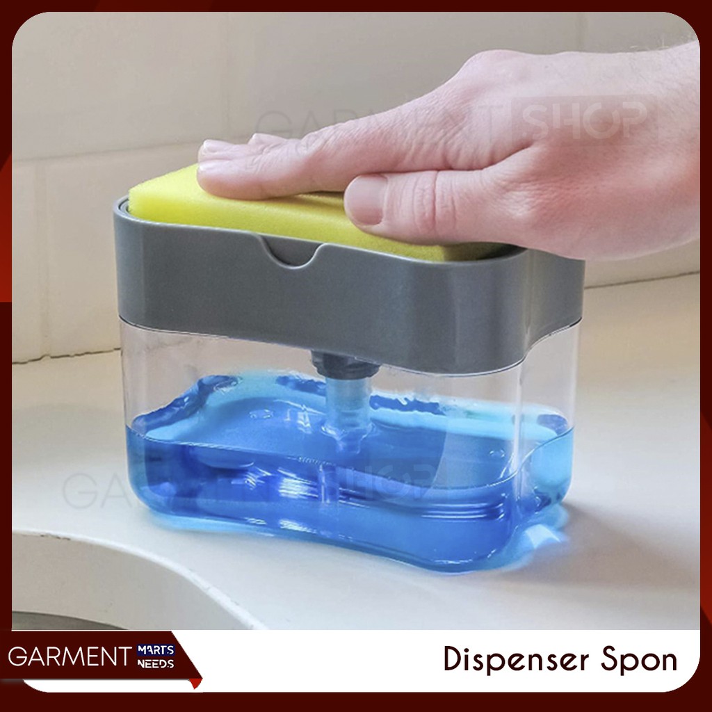 Soap Pump Sabun Dispenser Spon Tempat Sabun Cuci Piring Holder Spons