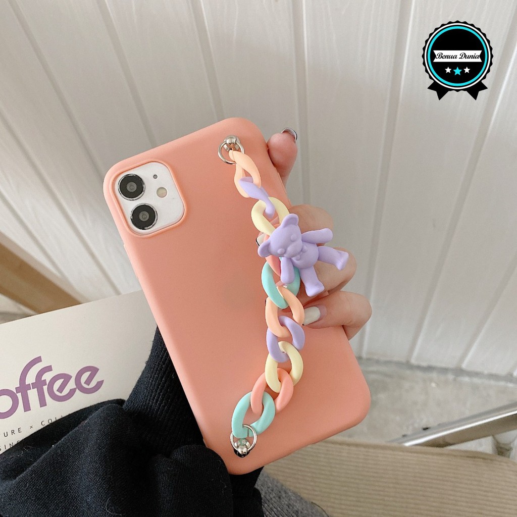 CASE SOFTCASE CANDY GELANG RANTAI VIVO Y30 Y50 Y30i Y70S Y20 Y20S Y12S BD626-OREN