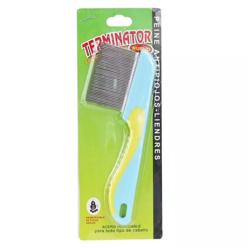 Sisir rambut kutu ketombe Tungai bulu kucing anjing piaraan stainless stell plastik