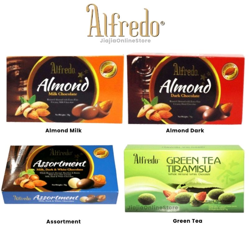 

Alfredo Almond Milk Alfredo Assorment Chocolate Alfredo Almond Dark Coklat Alfredo Box Alfredo 70gr