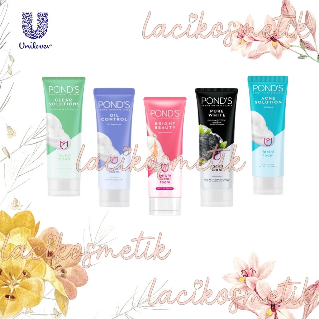 ✨LACIKOSME✨ POND'S FACIAL FOAM - FACIAL WASH SABUN CUCI MUKA SCRUB POND'S BPOM