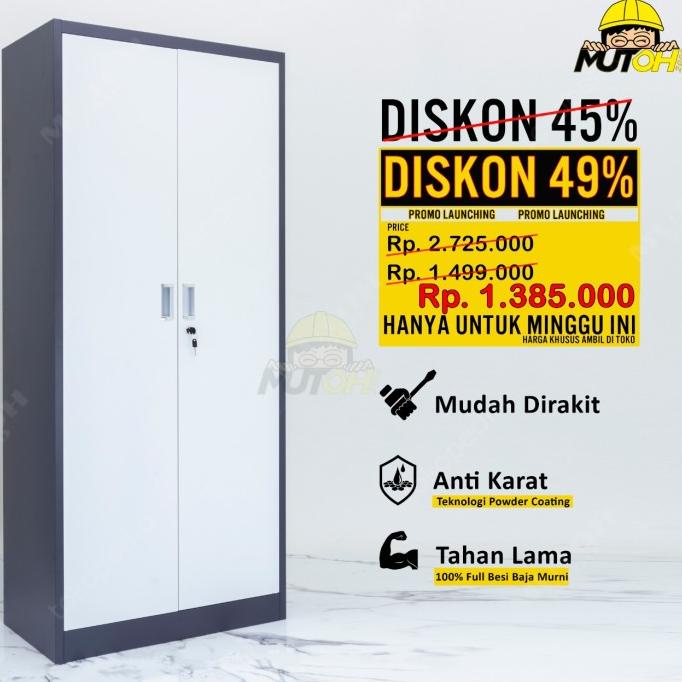 

TERBARU LEMARI ARSIP FILING CABINET BESI 2 PINTU FULL SWING PLAT - 105 LIMITED EDITION