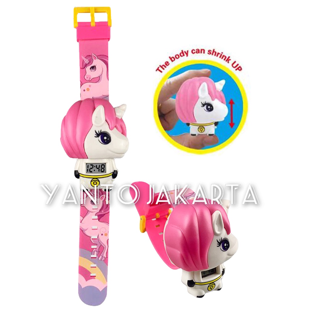 JAM TANGAN UNICORN ANAK PEREMPUAN PENCET