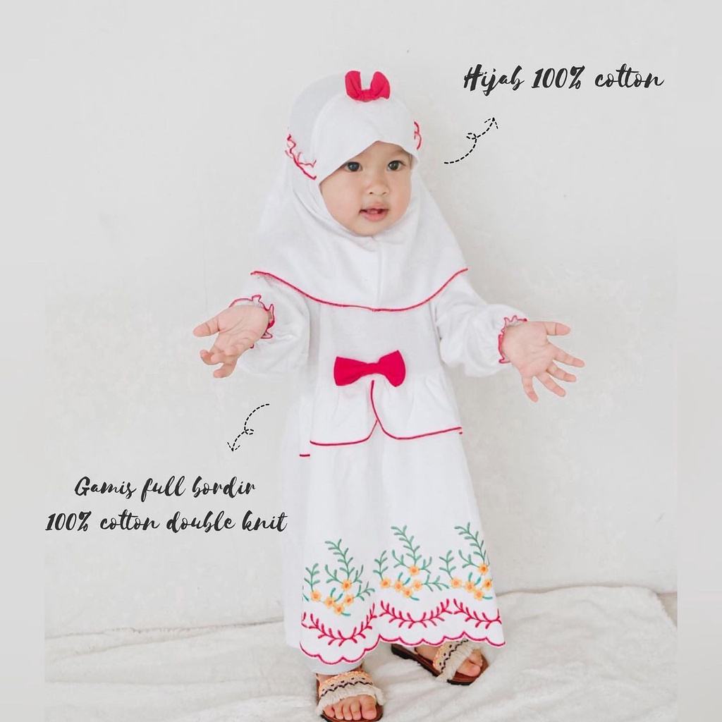 100% cotton lembut tebal Aisyah Dress muslim anak gamis bayi setelan muslim murah Hijab Lucu terlaris babeebabyshop