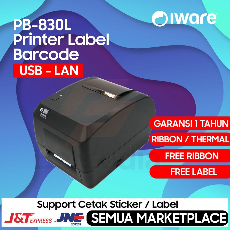 IWARE PRINTER BARCODE THERMAL / LABEL PRINTER PB-830L | PB-830L 110MM / A6 - USB LAN