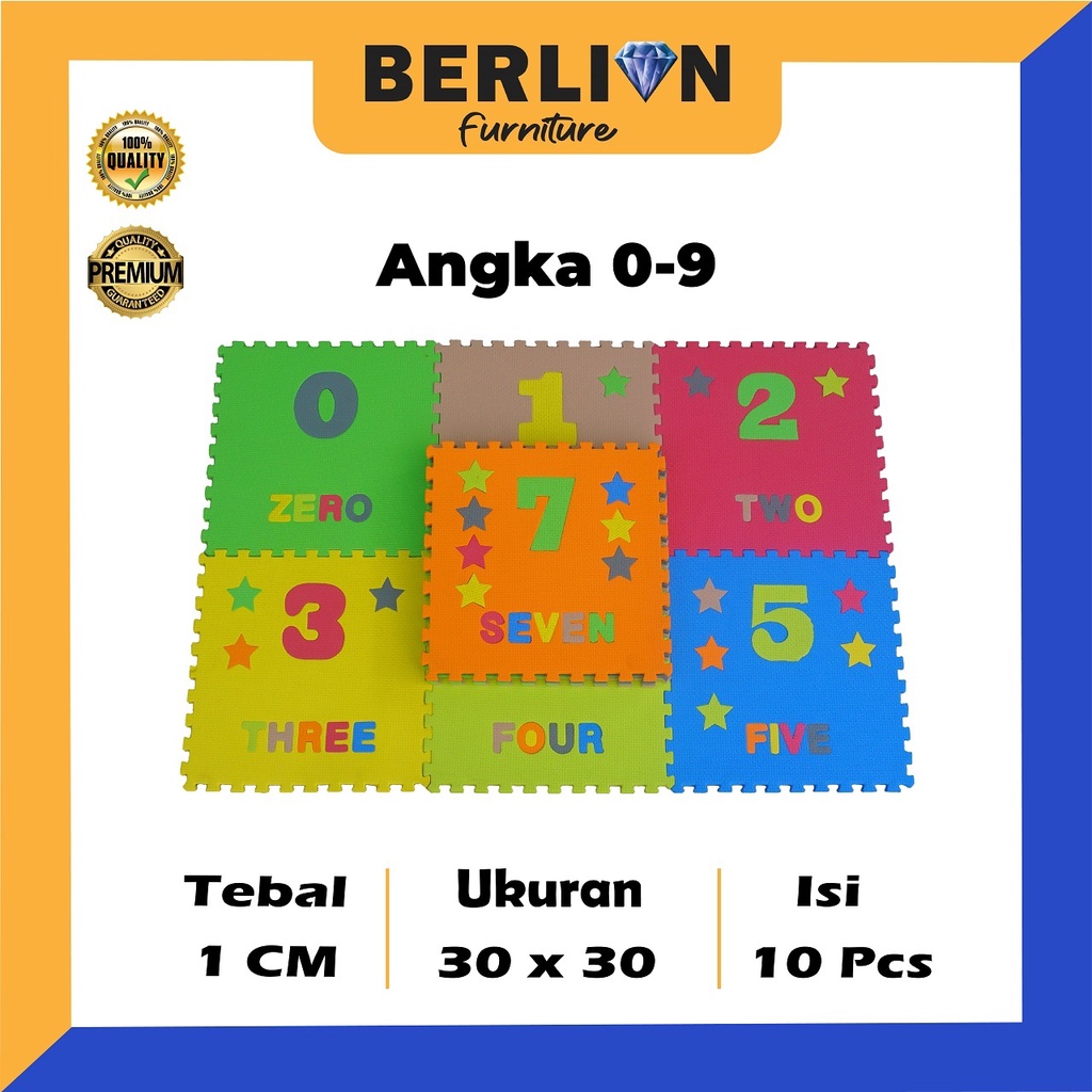 Matras Puzzle Angka 0 - 9 /Edukasi/Belajar Anak