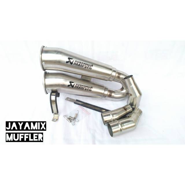 knalpot akrspovic meghapone double slip on Ninja Fi Karbu Mono Z250 R25 Mt25