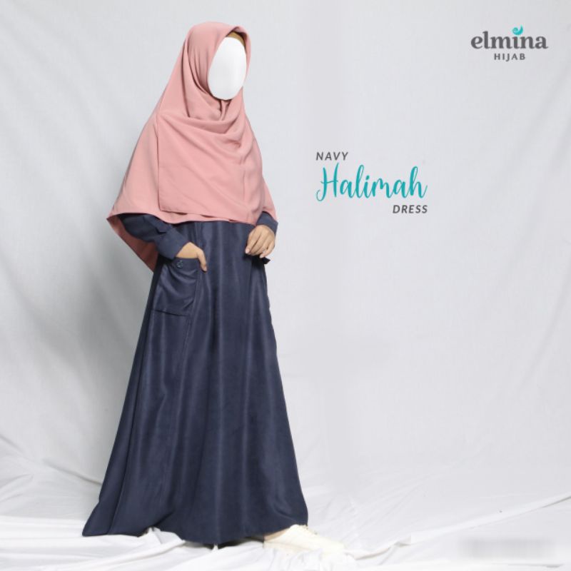 Halimah Dress gamis corduroy by Elmina hijab