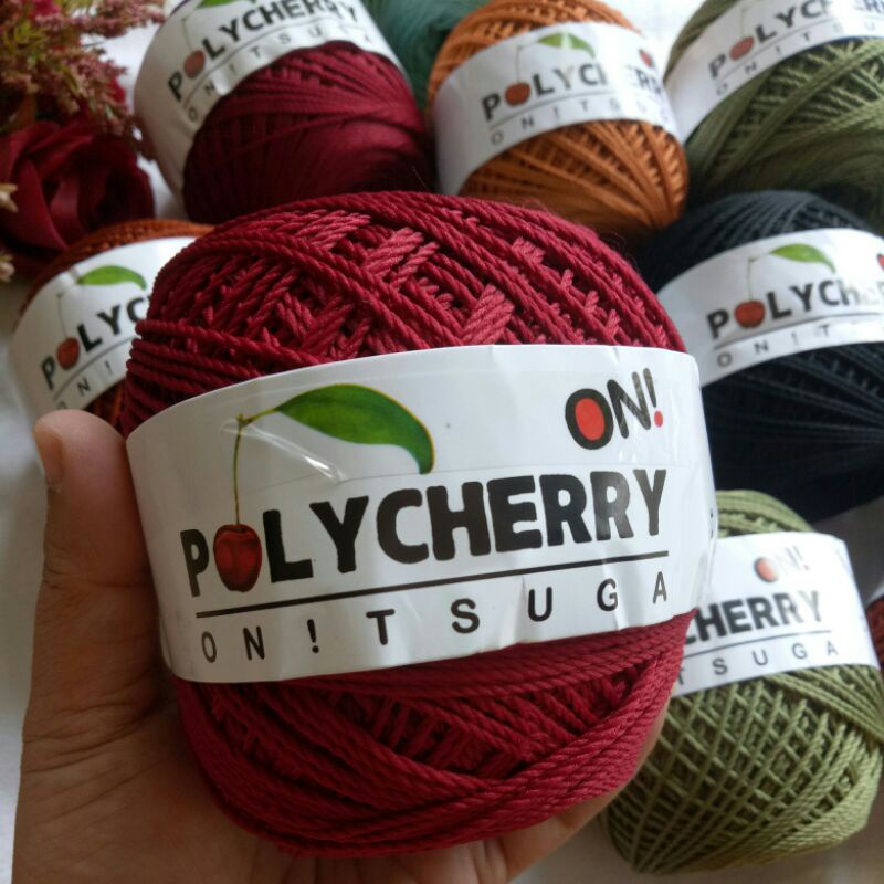 Benang Rajut Polycherry 100gr, 225m