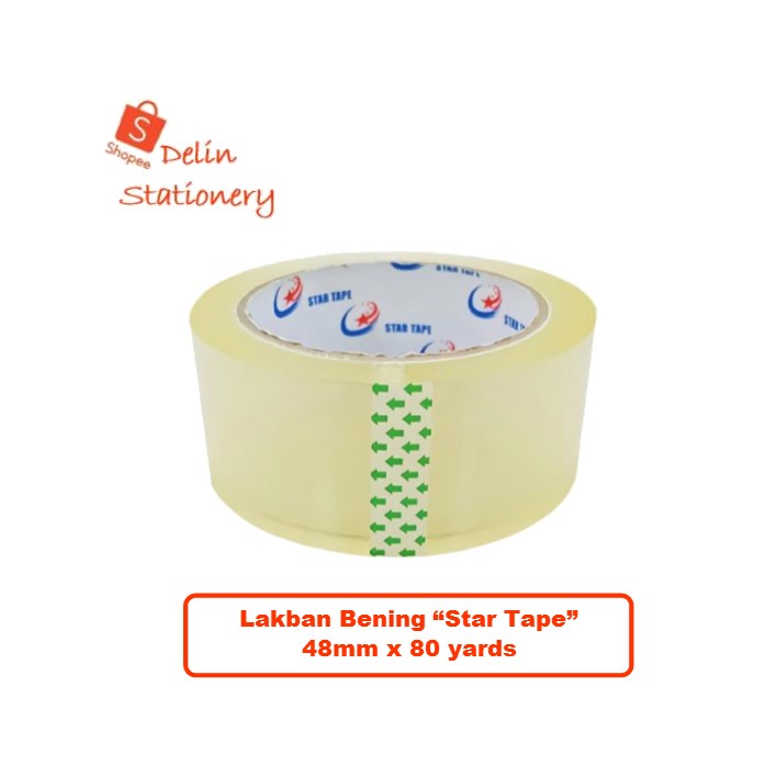 

Lakban Bening Star Tape 48mm x 80 yards / 2 inch murah / 2" tebal / 2 inc