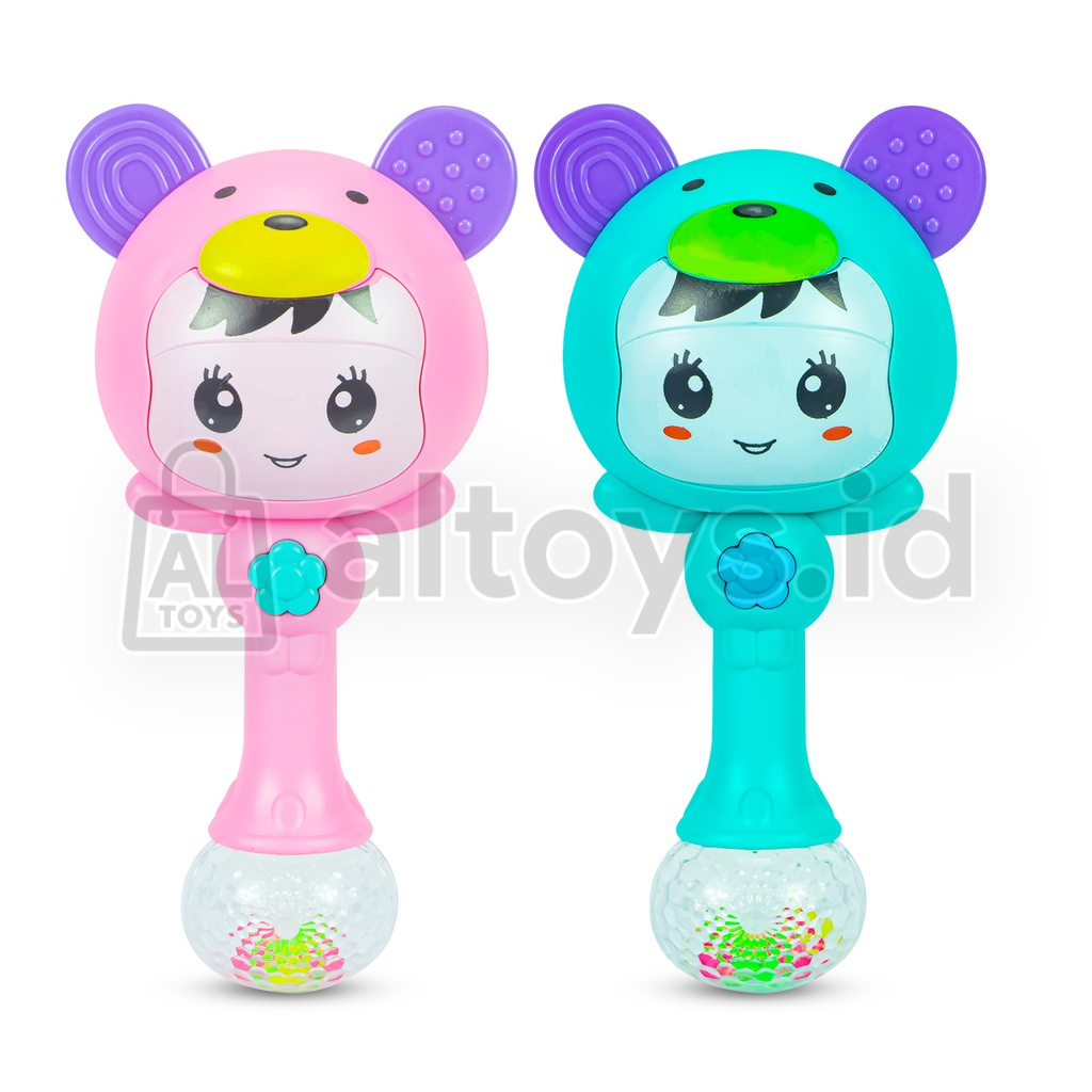 MAINAN BAYI MAINAN KERINCING STICK MUSIC LAMPU MAINAN RATTLE STICK TOYS YB31