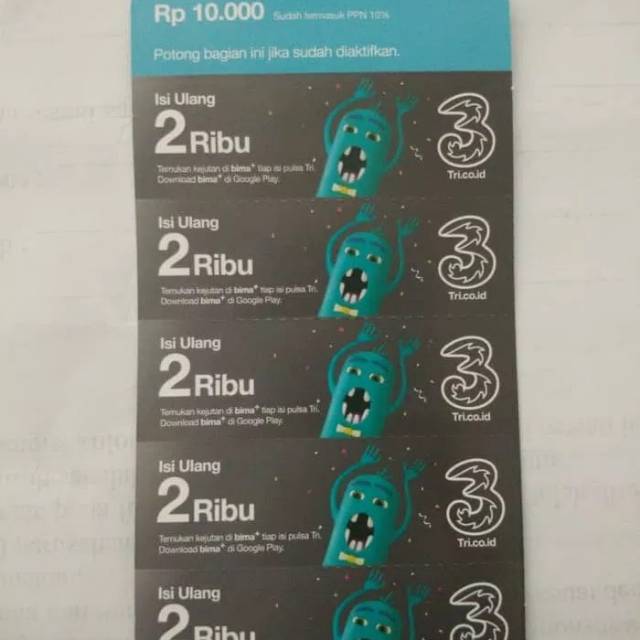 VOUCHER PULSA TRI THREE 2000