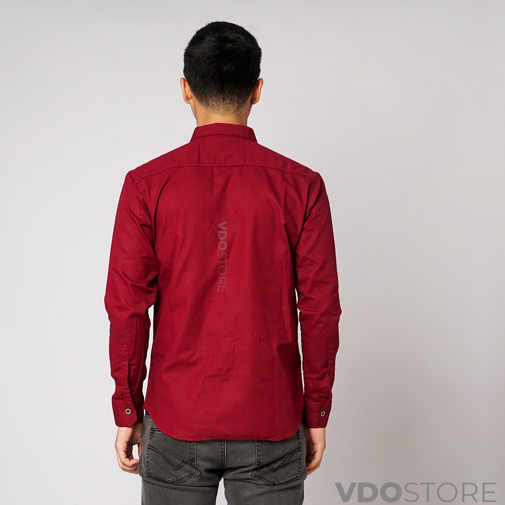 KEMEJA PRIA MAROON BASIC LENGAN PANJANG BAJU DEWASA POLOS PREMIUM KEMEJA MERAH KERJA TEBAL M L XL MEN SHIRT KEMEJA KANTOR FORMAL SANTAI CASUAL SEMI KASUAL VIRAL MURAH KATUN KUALITAS