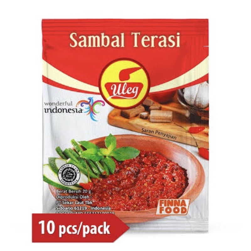 Finna Sambal Uleg TERASI (20gr x 10 Sachet)