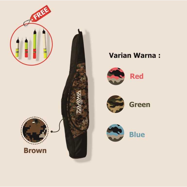 Tas  joran pancing 100cm jumbo 3-4 joran armi TNI
