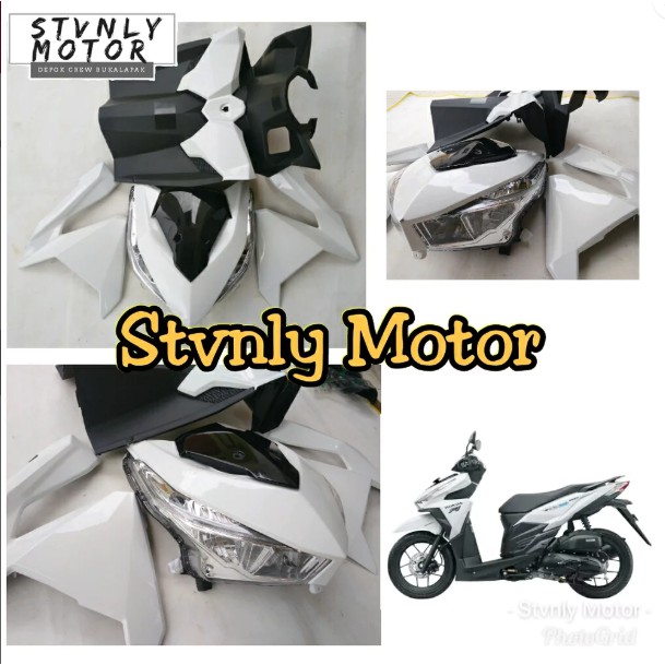 Tameng Lampu Depan Set Plus Dek Kunci Vario 125 Dan 150