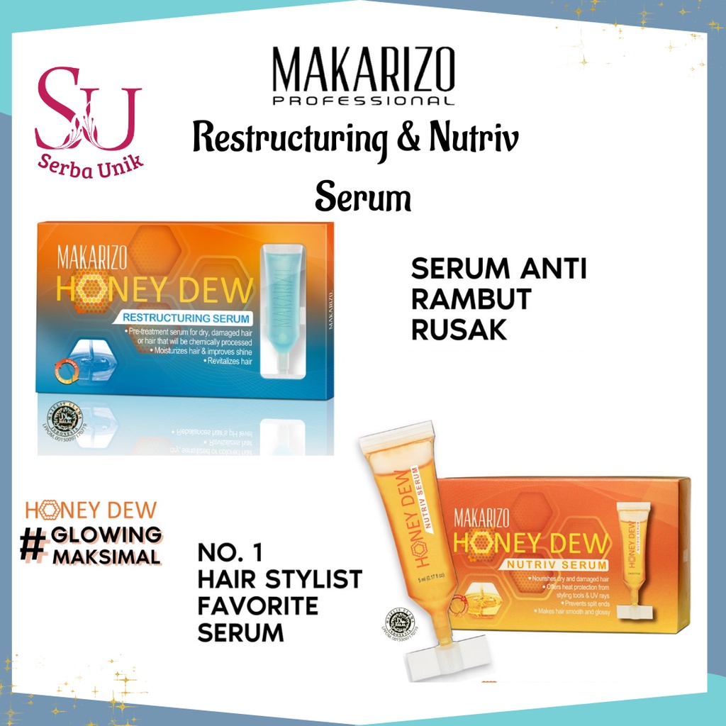 Makarizo Professional Honey Dew Restructuring Serum & Nutriv Serum 5ml