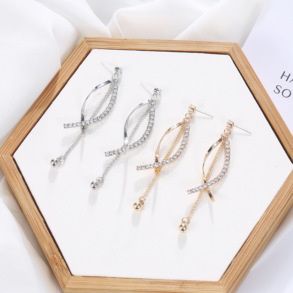 Anting Rumbai Panjang Bahan 925 Silver Needle Gaya Korea Untuk Wanita