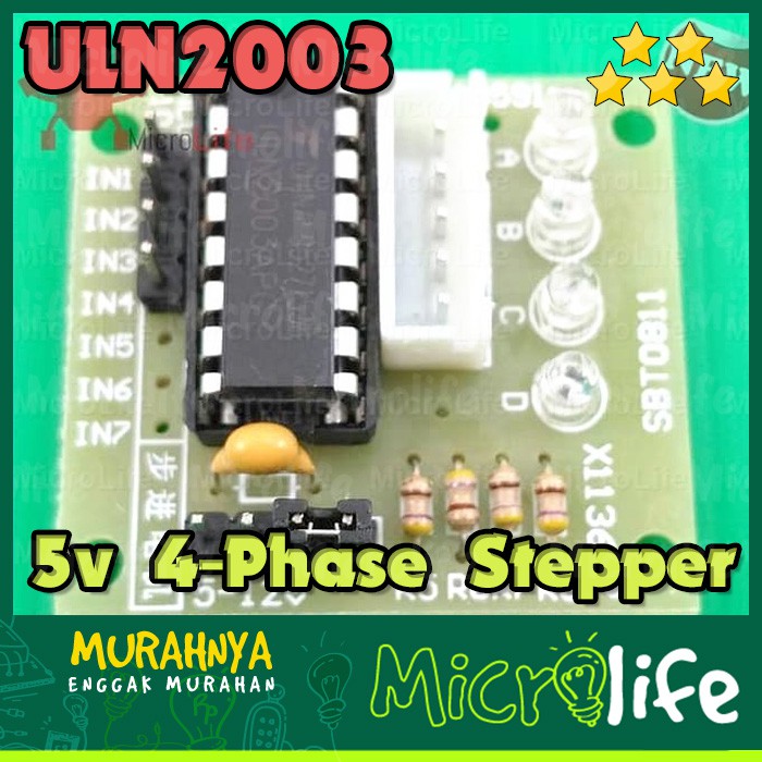 5V 4-PHASE STEPPER MOTOR + ULN2003 DRIVER MODULE