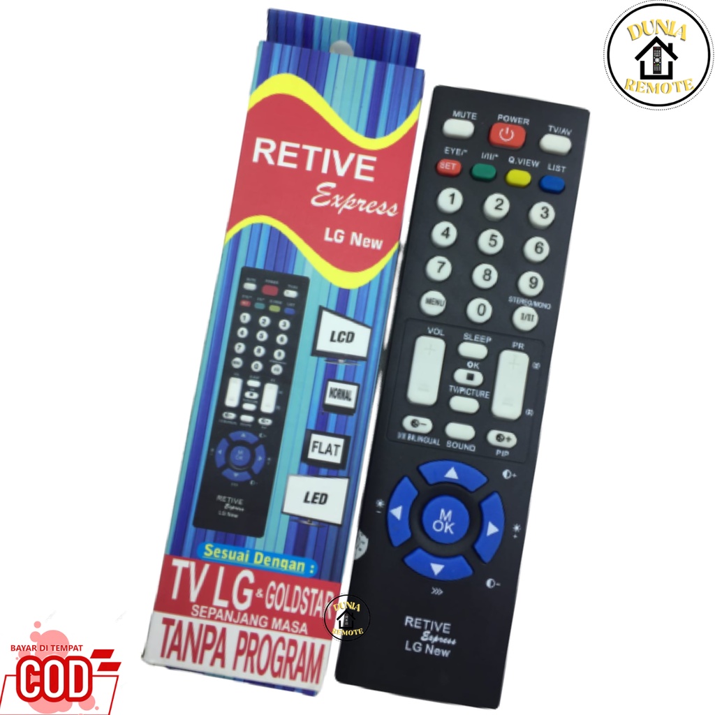 Remot / Remote TV LG Tabung slim flat Multi LCD Led BLACKPEARL Tanpa setting