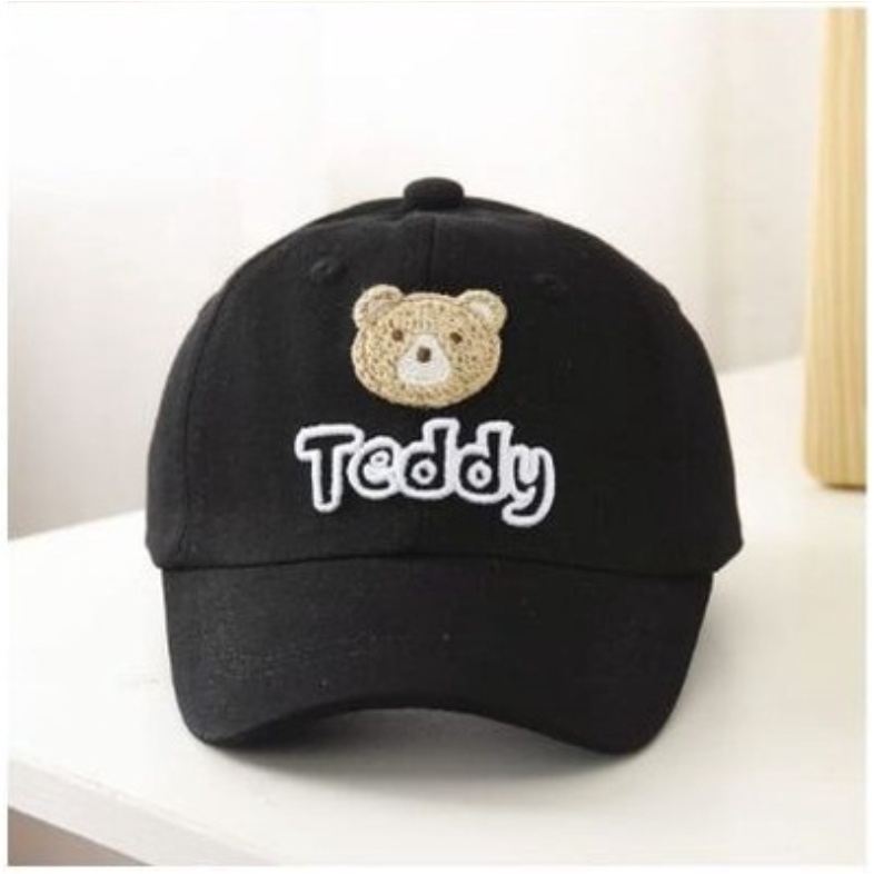 Topi Teddy Baseball Bordir 1-3 Tahun Topi Teddy / Gajah Balon / What / GC Bear / Dot Ear / Bear Astro Premium Quality CBKS VC