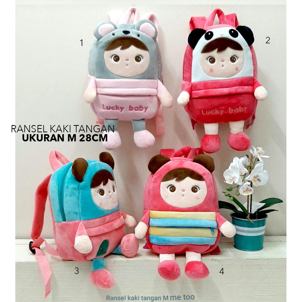 tas ransel anak paud  boneka angela pretty girl sekolah kpop kado lucky baby bts korea koala panda