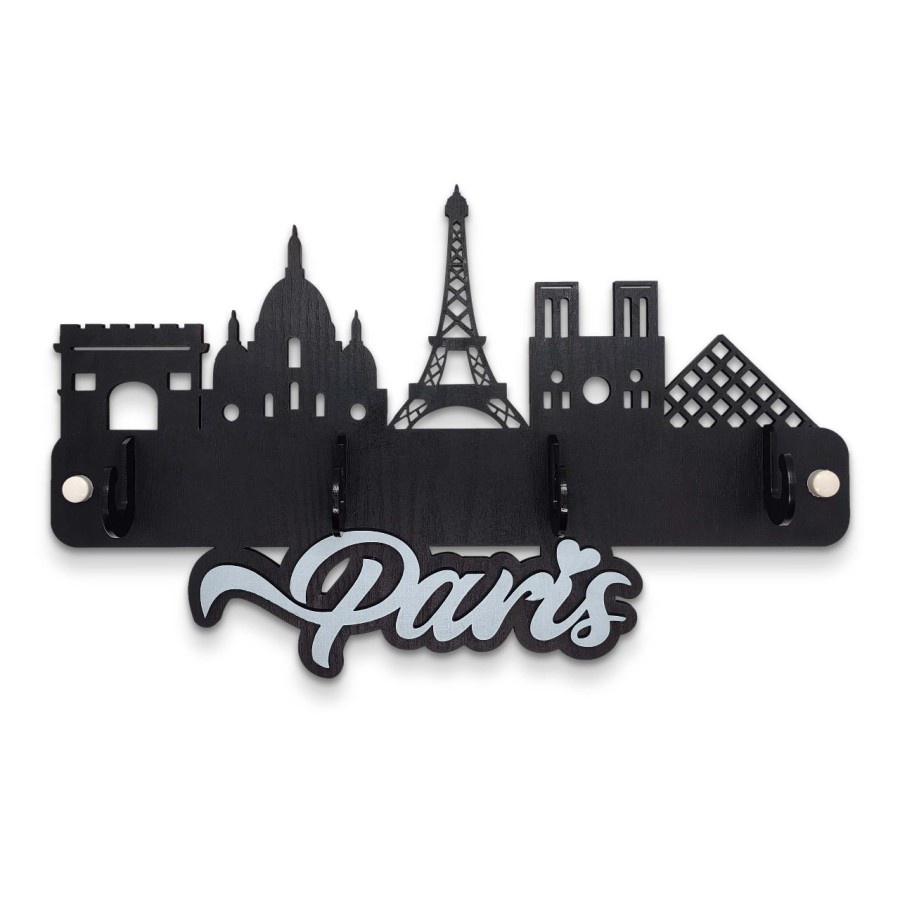 Mega_1688 Rak Gantungan Kunci Set Sama Gantungan motif PARIS MG996