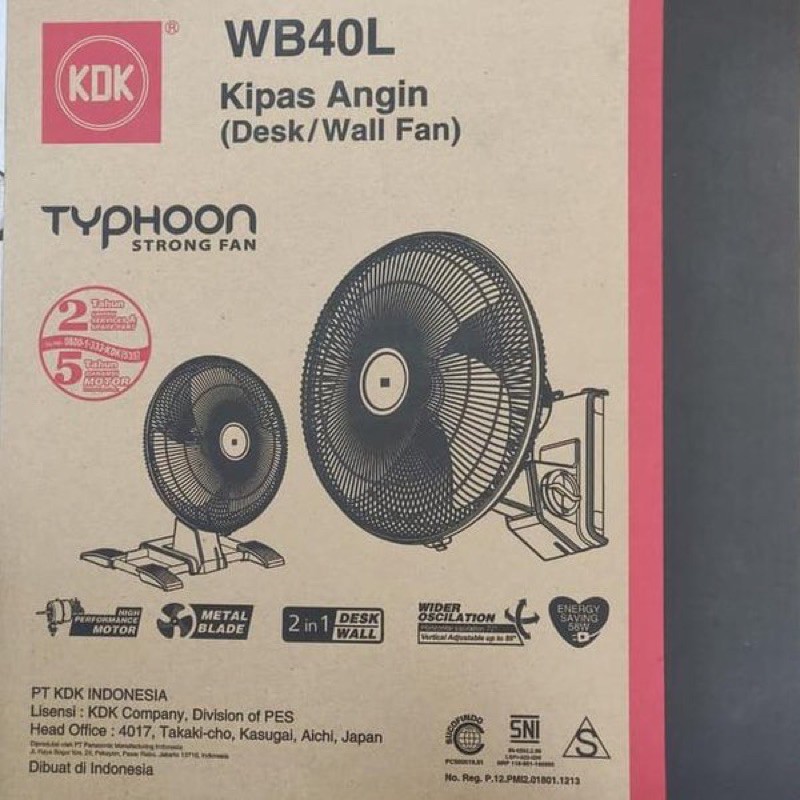 Kipas Angin KDK WB 40L FLoor Fan &amp; Wall Fan