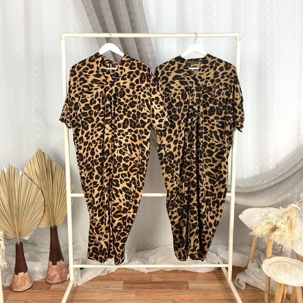 tunik leopard jumbo ld 125 wanita lengan panjang untuk lebaran terbaru 2023 bisa cod