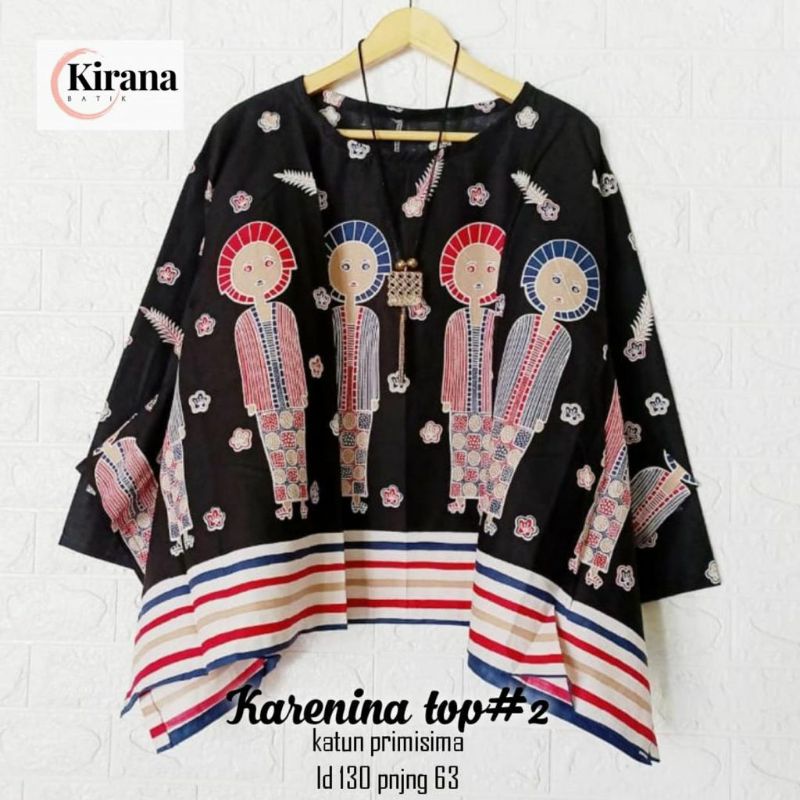 (BISA COD) KARENINA TOP BY KIRANA BATIK / ATASAN BATIK WANITA LD 130