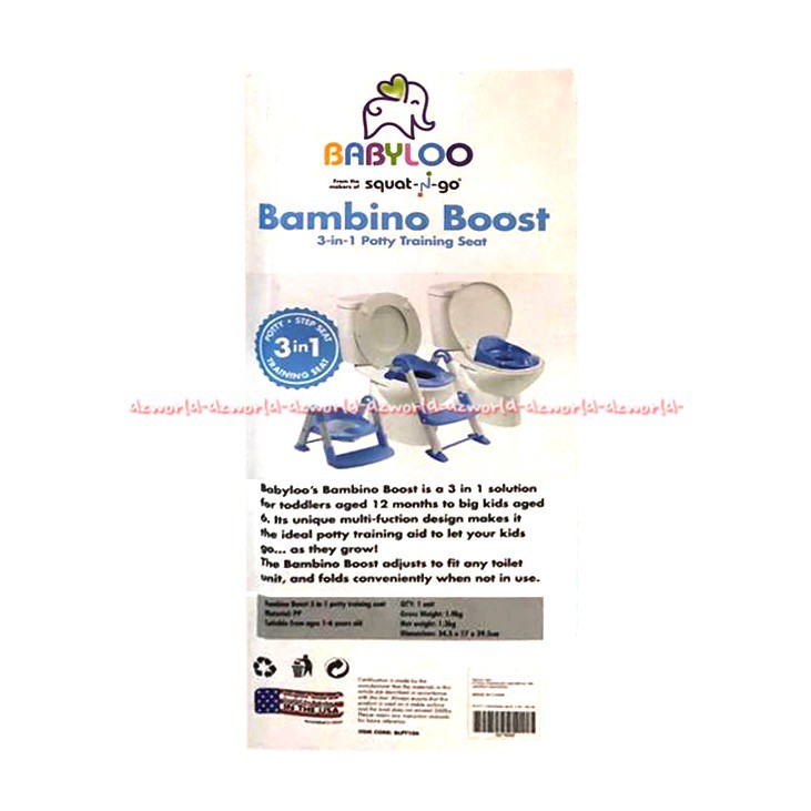 Babyloo Bambinoo Boost Potty Training Seat 3in1 Squat N Go Kids Toilet Training Untuk Anak Anak Baby Loo Bebylo