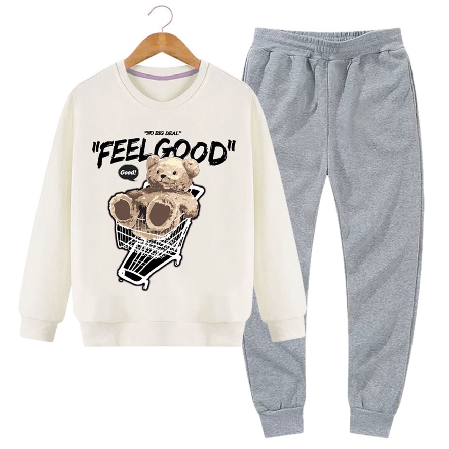 Bess - Setelan Sweater Remaja Murah / Stelan Remaja Wanita - BEAR FEEL GOOD