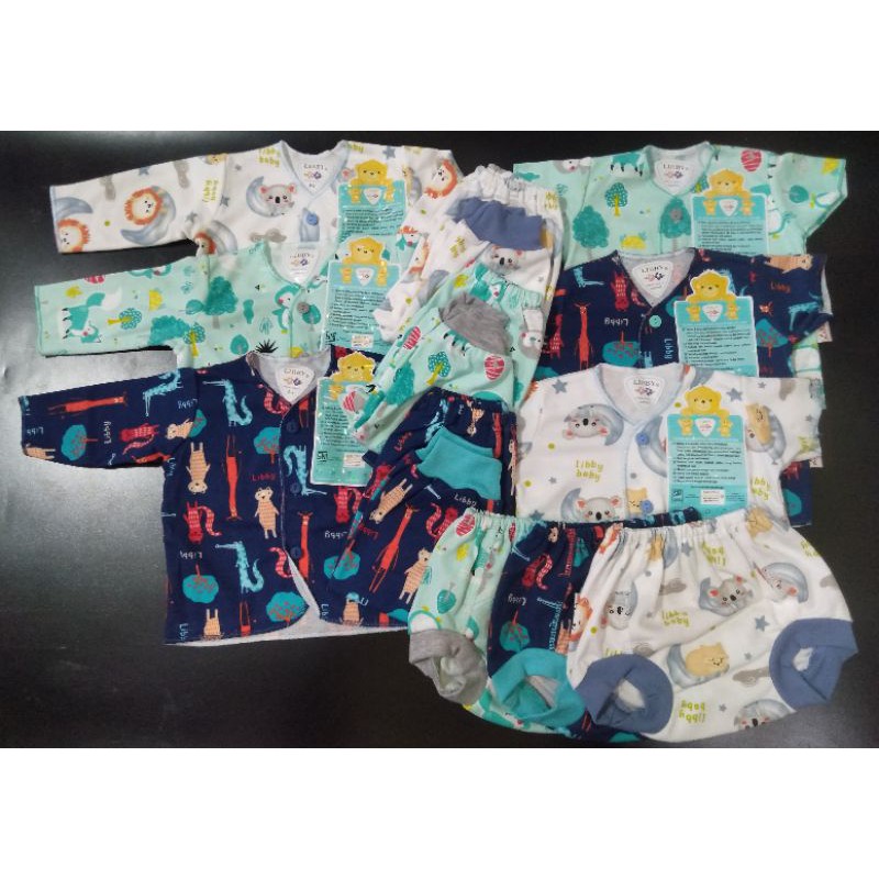 Paket perlengkapan lahir bayi new born libby motif boy