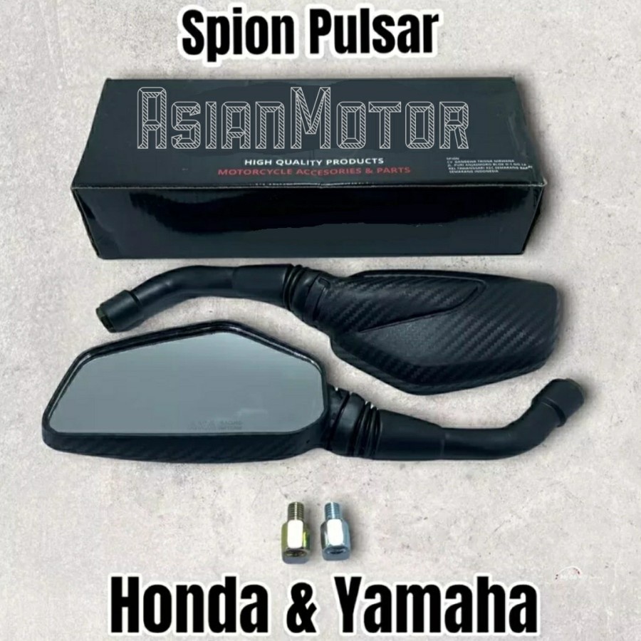 Spion Sepion Model Pulsar Bajaj Bajai Spion Pulsar Motif Carbon Doff Dop UNIVERSAL Semua Motor Yamaha Honda