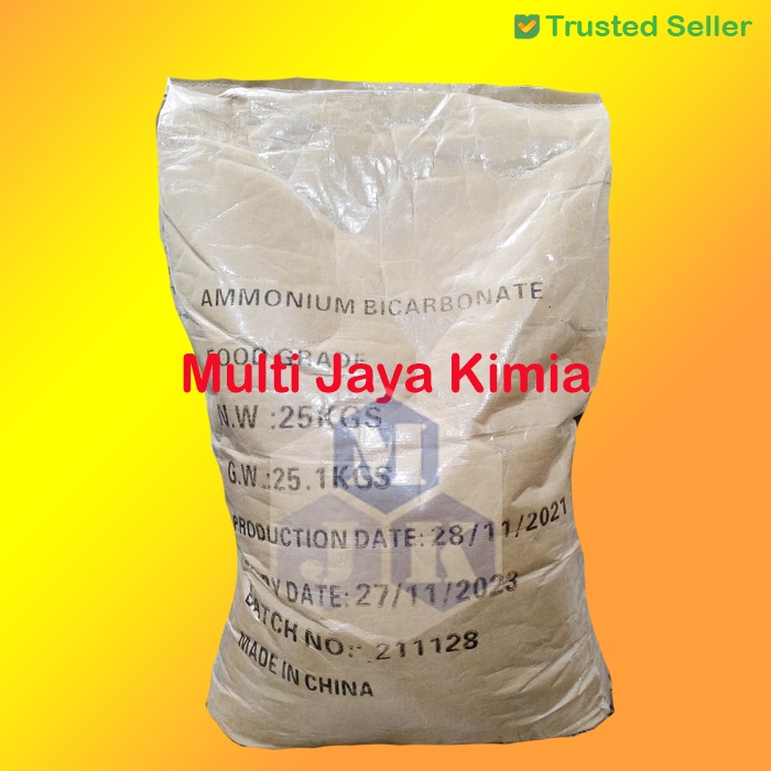 

Ammonium Bicarbonate / Amoniak Kue FOOD GRADE 25Kg