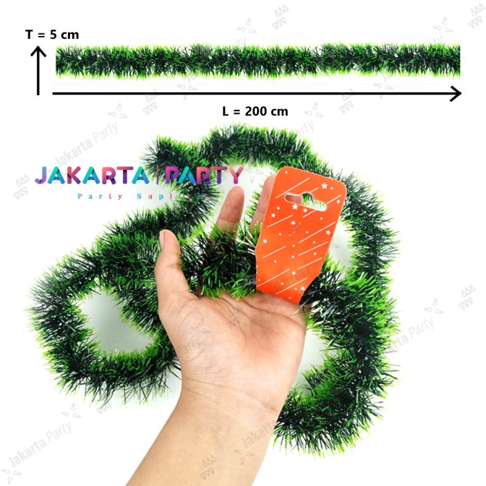 Slinger Natal Hijau Daun Kecil / Slinger Pohon Natal / Dekorasi Natal