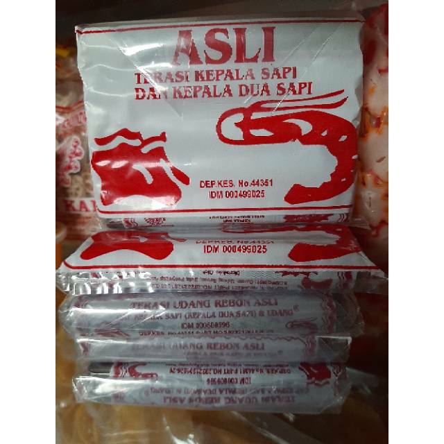 

Terasi udang rebon asli cap kepala sapi 1 PAC isi 5pcs