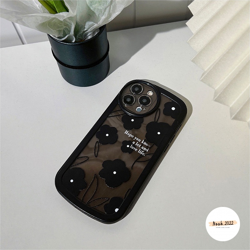 Soft Case TPU Hitam Motif Bunga Untuk Samsung A52 A30 A23 A13 A03 Core A10s A20s A71 A33 A72 A52s A21s A53 A73 A12 A50 A50s A30s A32 A22 A3S M11 M23